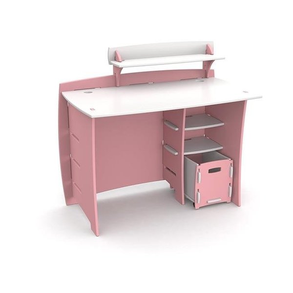 Legare Furniture Legare Furniture LEGE-MPSM-209 Kids Complete Desk System Set - Pink LEGE-MPSM-209